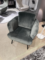 Christine Kröncke - Sessel Nona Stoff Cozy CK2773 Algue 032 Grau Metallfuß Schwarz Pulverbeschichtet - 5
