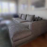 B&B Italia - Sofa Ray Stoff Elsa Graubraun/ Creme Grau Gestell Aluminium Nickel Bronzefarbig Lackiert (Second Life) - 2