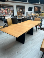 K+W - Funktionstisch Vari Platte Echtholzfurnier Asteiceh Natur Wangen MDF Schwarz Struktur Mit Synchronauszug - 10