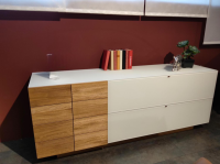 Voglauer - Sideboard V-Montana Wildeiche Deckplatte Weißglas Satiniert - 3