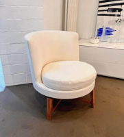 Flexform - Drehsessel Feel Good Soft Stoff Elisir Extra 408 Weiß Gestell Walnuss - 3