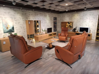 Global - Garnitur Sitzkonzept Leder Credo Brandy Braun Kufe Metall Schwarz Geboden - 8