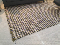 Kvadrat - Teppich 200x300 Dashes New Zealand Schurwolle 0931 Olive Rosa Schwarz Weiß 200x300 - 4