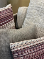 Flexform - Outdoor Sofa Vulcano Stoff Cora N A117 C Grau Geflecht Kordel Sand 8001 Grau Metallgestell Elektropoliert Mit Kissen - 5