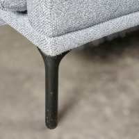 IP Design - Sessel Loop Stoff Mara IP1763-353 Grau Füße Metall Schwarz - 4
