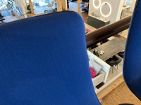 Freifrau - 2er-Set Amelie Bar Chair High Stoff Steelcut Trio 3746 Blau Gestell Schwarz - 6