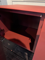 Kettnaker - Schrank Programm Soma Front Veloursglas Lack Beere Rot Korpus Beere Rot Abdeckplatte Weißglas Matt - 5