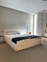 Schramm - Boxspringbett Gala Kopfteil Change Stoff Malve Nature Beige Füße Buche Schwarz Lackiert - 3