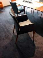 Carega Design - Stuhlsessel Katy 2 Leder Toledo Braun mit Armlehnen - 5