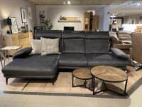 Hukla - Ecksofa VS-HU1158 Stoff Belief 20 Anthrazit Füße Metall Schwarz Mit Manueller Kopfpolsterverstellung - 3