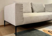 Walter Knoll - Sofa Jaan Living Stoff Glint PG 26 7763 Silver Grau Gestell Matt Pulverbeschichtet Schwarz Polsteroptik Leger Mit Filzgleitern - 2