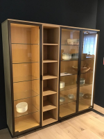 Leicht Küchen - Glashochschrank Vero Korpus Alpineiche Natur Front Glas Inklusive LED Beleuchtung Steuerbar - 5