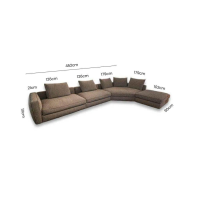 Flexform - Sitztiefe // Ecksofa Harper Stoff Extra Elba 381 Beige Weiß Füße Metall Schwarz Pulverbeschichtet - 5