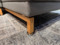 Brühl - Ecksofa Moule Medium Stoff 3677 0095 Grau Tellerfüße Metall Glänzend Verchromt Mit Verstellung Und Tischablage - 5