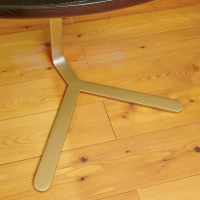 Bielefelder Werkstätten - Beistelltisch Joy Platte Wengefarbig Gebeizt Gestell Messingfarbig - 2