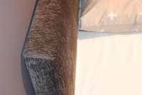 Paul Lindberg - Bettanlage Feria Nussbaum Massiv Stoff Loft Graphit 66 Grau mit 2 Nachtkästchen - 5