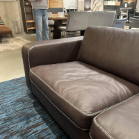 Sitzwerk - Sofa Valentino Leder Gaucho 5 Chocolate Braun Füße Eiche Dunkel - 10