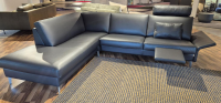 Erpo - Ecksofa CL 990 Leder 42.059 Anthrazit Füße Verchromt mit Fußablage - 6