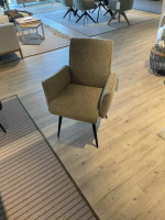 K+W - Essgruppe Vari Tisch Asteiche Furniert Bianco mit 4 Stühle Leder Bronco Zypresse Grün 1 Bank - 8