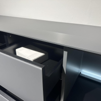 Musterring - Sideboard Q Media 2.0 Lack Mattglas Grau Inklusive Beleuchtung - 6