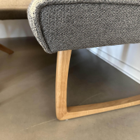 Koinor - Essgruppe S1250 T5005 Platte Massivholz Wildeiche Natur Bezug Stoff 20 Q2 Farbe Sky Grau Und Rain Grau - 7