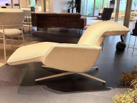 himolla - Relaxliege 7658 Stoff 20 Labomba Carrara Beige Sternfuß Metall Beige Mit Schaukelfunktion - 6