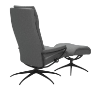 Stressless - Sessel Tokyo Stoff Calido 11 Light Grey Grau Gestell Star Metall Schwarz Inklusive Hocker - 3
