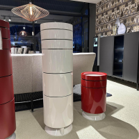 Tagliabue - Drehturm Bitte Lack Glanz Weiß Böden Und Fußgestell Weiß Mit Drehbaren Etagen - 7