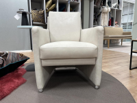 Gehlenborg Sitzmöbel - Sessel Vigo Fiedler Leder Tribe Weiß Füße Metall - 8