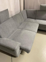 Dietsch - Ecksofa Enjoy Stoff 1 Mito 87 Platin Grau mit 2 Kopfstützen - 7