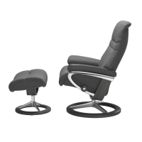 Stressless - Relaxsessel Sunrise M Leder Batic Grey Grau Base Signature Poliertes Metall Holz Grau Gebeizt Mit Hocker - 5