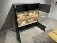 Venjakob - Highboard Lumea 7264 3893 Lack Anthrazit Matt Absetzung Eiche Gehackt Gebürstet Mit Beleuchtung - 10