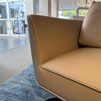 Wittmann - Sessel Andes Leder Nappa Earth Beige Füße Metall Schwarz Grau Pulverbeschichtet Inklusive Lehnkissen - 3