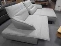 himolla - Polstergarnitur 1052 Stoff 24 Q2 Rustic Azuro Blau Grau Metallfüße Anthrazit Pulverbeschichtet - 6