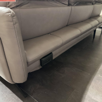 himolla - Ecksofa 1808 Leder 31 Longlife Eisen Grau Braun Metallkufe Anthrazit - 6