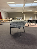 Flexform - Sessel Fauteuil Feel Good Stoff Endo blau Drehbar Inkl. Hocker - 3