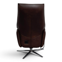 himolla - Sessel 7911 S Lounger L Leder 27 Eleganza Forest Braun Sternfuß Edelstahl Mit Motorischer Verstellung - 7