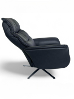 himolla - Relaxsessel Easyswing 8951 Leder Longlife Soft 31 Moor Schwarz Sternfuß Edelstahl - 2