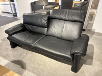 Erpo - Garnitur Lugano Leder 250.100 Schwarz mit Sessel und Hocker - 3