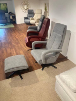 Activineo - Sessel Boss Stoff 2 Cats 167 Zinc Grau Gestell Metall Schwarz Inklusive Hocker - 6