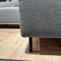 freistil Rolf Benz - Ecksofa 123 Stoff 3044 Betongrau Grau Rundrohrfuß Stahl Tiefschwarz Schwarz Mit Kissen - 8