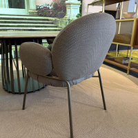 Freifrau - Outdoor Essgruppe BC07 Platte Travertin Triato Kiesel Grau Gestell Bronze Schwarz Nana Stoff Loopi Coconut Taupe Grau Braun - 7