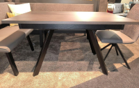 Schösswender - Essgruppe Malta 100 Stoff Wizard 07 Mittelgrau Grau Und Sigma 23 Grau Gestell Metall Schwarz Tisch Oak Grau - 7