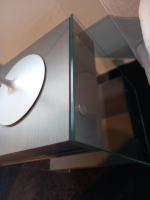 Swissflex - Nachttisch SF Eiche Anthrazit Glas Mit Schubkasten und Ablageboard - 4