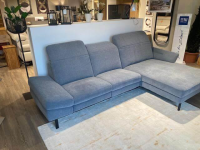 Activineo - Ecksofa Beauty Stoff 4 Carmen 158 Niagara Blau Füße Metall Schwarz Pulverbeschichtet - 6