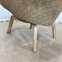 Cane Line - Loungesessel Peacock 402 Kunstfasergeflecht Natural Braun Gestell Teakholz Natur Geölt Mit Kissensatz Taupe Grau - 5