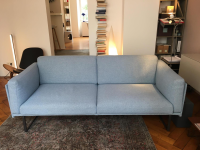 Cassina - Sofa 8 Otto Stoff Look Boucle Cielo Hellblau Füße Aluminium Anthrazit - 3