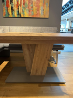 K+W - Funktionstisch Vari Artisan Eiche Nachbildung Bodenplatte MDF Edelstahldekor Mit Ansteckplatte - 10