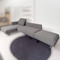 IP Design - Sofa mit Longchair Cube Air Stoff Cooper BW1779-191 Grau - 14