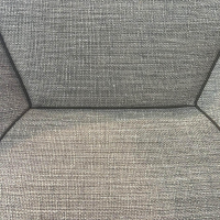 Walter Knoll - Sessel Shinzo Stoff Lucia 7695 Nutmeg Grau Braun Rücken Leder Saddle Khaki Braun Gestell Bronze Pulverbeschichtet Mit Hocker - 10